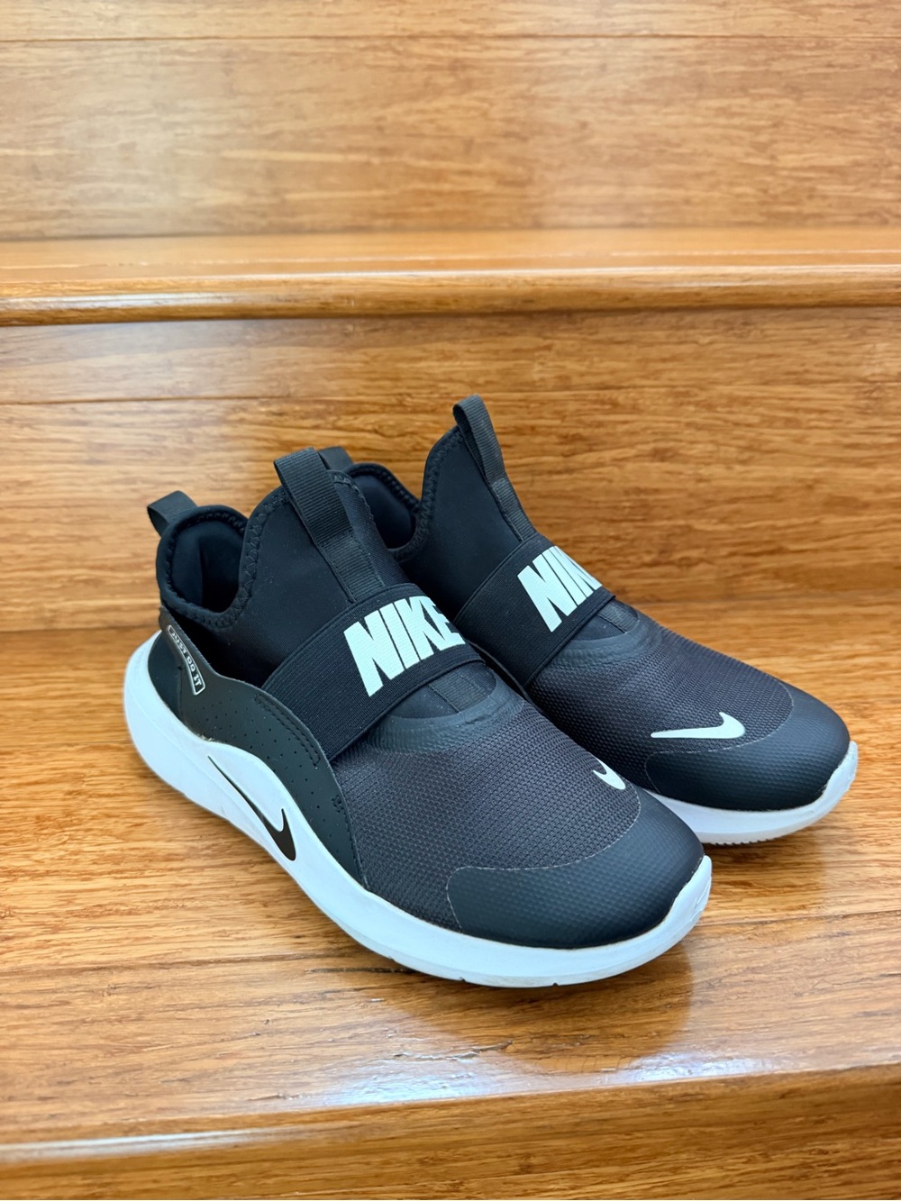 Nike Kids Black and White Slip-On Sneakers